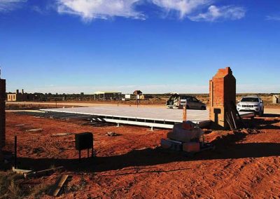 The flooring for the section of Patterson’s house we are building this year is now laid and tomorrow there is just the joint sealing to be done.