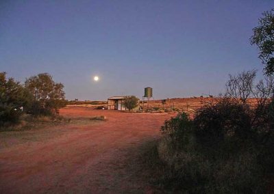 About 6am, just before moon-set, a full moon which partially lit the pop top caravan and made sleeping difficult for me. Sun rise and sun set often produce good photos when looking away from the rise or set of the sun.