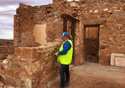Jeanette with her favourite wall.