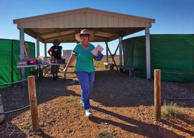 Another satisfied customer leaves the information booth