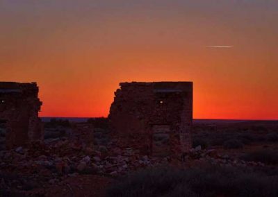 Looking from the rear of the Exchange Hotel early morning
