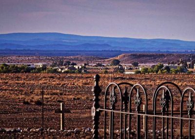 Looking from the Farina cemetery back towards the town (over a Km away) through a long telephoto lens