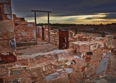 View from SE. Lounge fireplace in the background