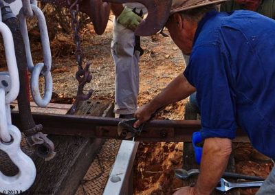 Bolting on the temporary fishplates