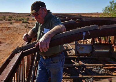 Checking rotting timber prior to removal