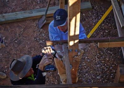 Fixing scaffold timbers