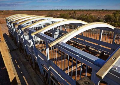 New roofing timbers on, and ready for trimming