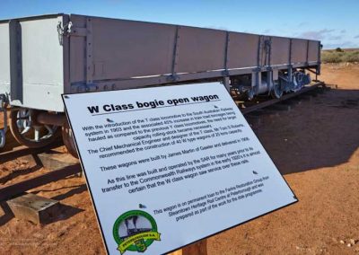 Storyboard erected for the W type waggon