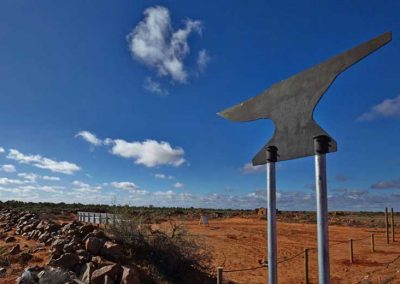Beginning of the signage for the newly developed Black-smithing area