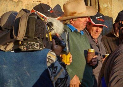 Kevin Dawes and the group on camera out front of the Transcontinental Hotel