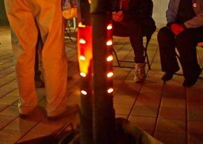 Final dinner at Farina - the home made heater was HOT