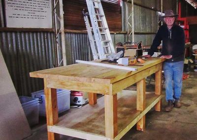 The new joinery bench_built by Peter