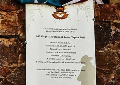 Commemorative plaque to John Bell