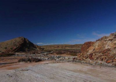 Creekbed fossil site.