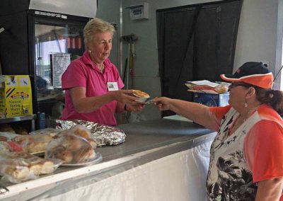 Marie serving customer