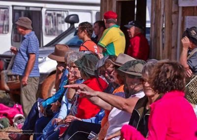 The crowd getting with it