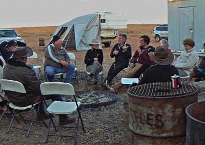 Chat around the camp fire