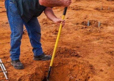 Dig for Shed footings