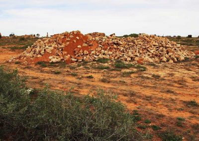 Rocks removed by the RAAF men