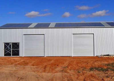 Front with roller doors fitted