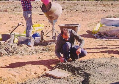 Adding the vermiculite blanket