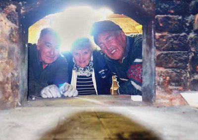 Nigel June and Dennis looking in