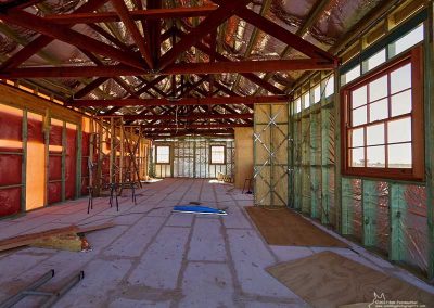 Inside stage 1. Ceiling not yet installed