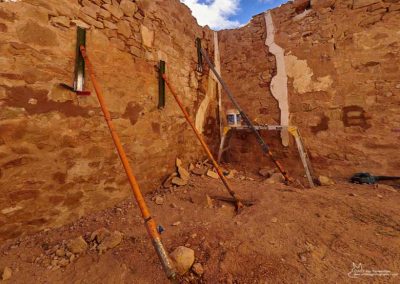 The braced wall repair approaching completion