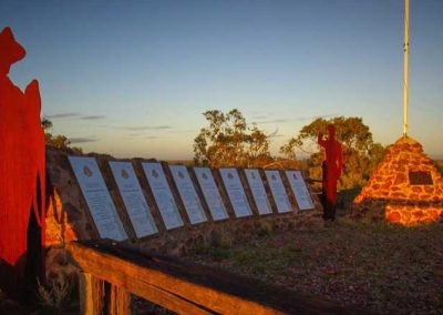 Memorial plaques on ANZAC memorial site (installation completed late 2015)