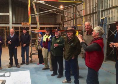 Volunteers watching the procedure