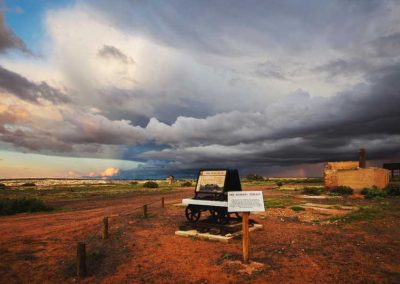Advancing storm from the rail precinct