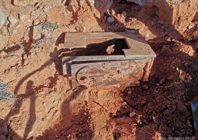 The stove being uncovered