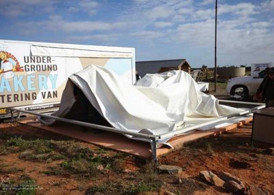 The roof framing is now removed