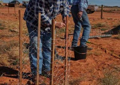 Positioning the wire mesh