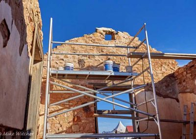 Top of rear Eastern wall of Transcontinental Hotel