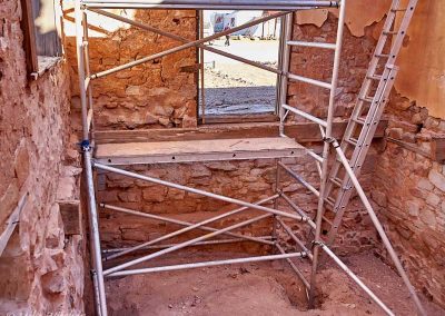 Bottom section of rear Eastern wall of Transcontinental Hotel