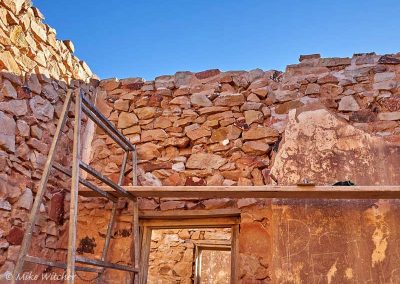 Wall capping and wall above door frame repair in progress