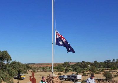 Half mast Australian flag
