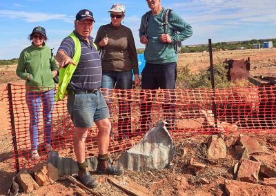 Jerry talks to a group of visitors