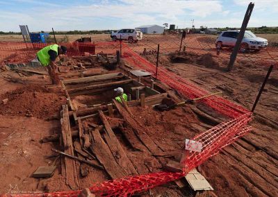 General view to West while excavating