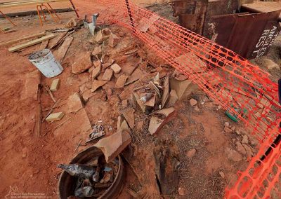 Fireplace and artefacts