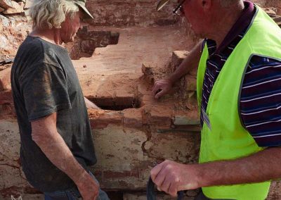 Ron and Michael discussing construction