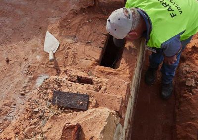 Vic looks down the Ash disposal chute
