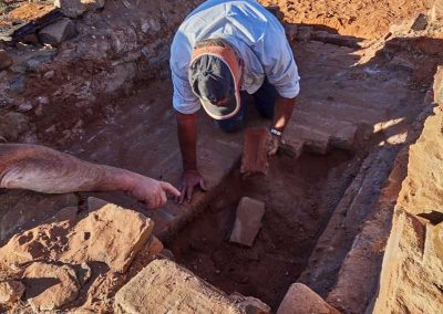Some bricks missing from the oven floor