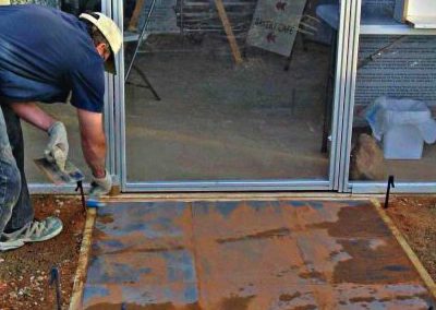 The new entrance paving to the marque