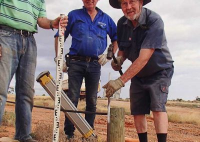 Steve driving the first peg