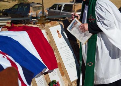 Blessing the memorials