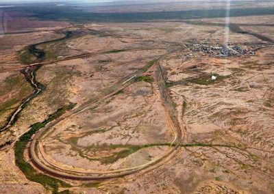 Ghan turning circle at Marree
