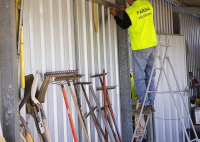 Updating tool racks in the main shed.