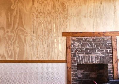 The original fire-place lives again